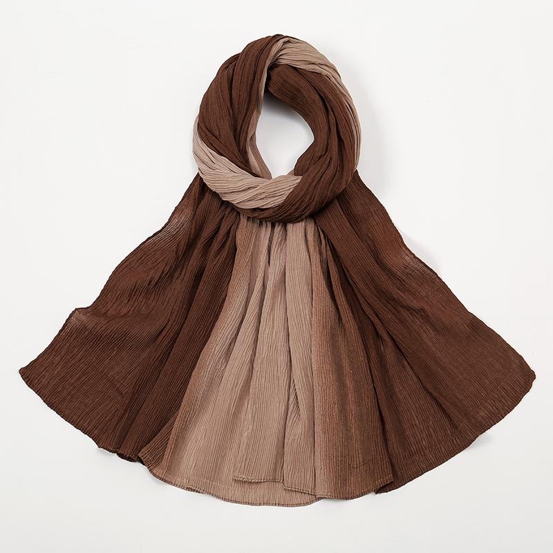 Tie-dyed Pleated Cotton Hijab Scarf Women Muslim Shawls Elastic Headscarf Wraps Islamic Headband Turban Bufandas Bandana Foulard