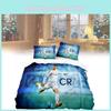 3d Football Star Bedding Set Quilt Duvet Cover Pillowcase Single Double Gift Uk
