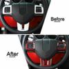 Steering Wheel Moulding Cover Trim for Dodge Challenger Charger 09-14 Red Carbon