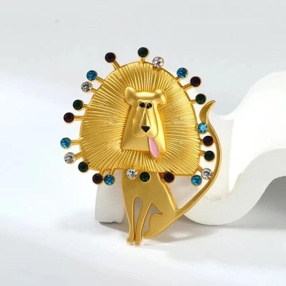 Vintage Banquet Clothes Metal Pin Irregular Glaze Badge Pin  Clothes Accessories