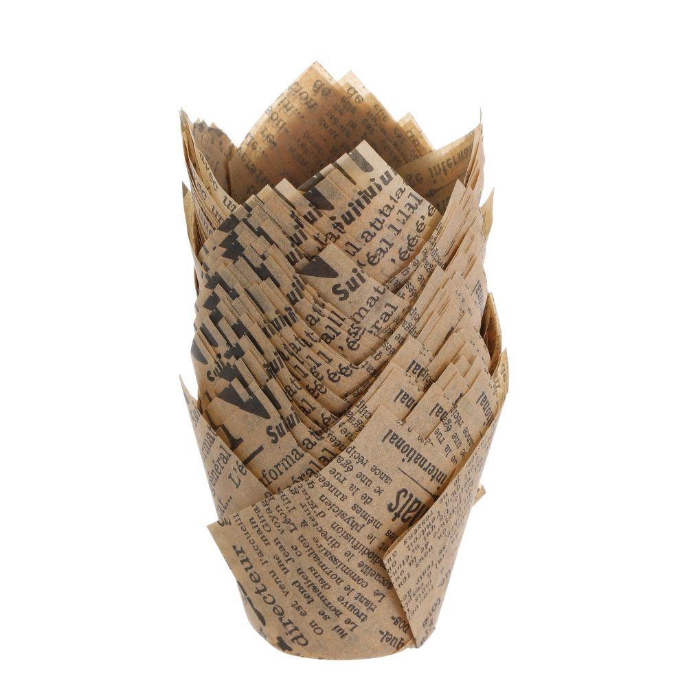 И кухонная утварь Противень для торта Формочки для кексов из жиронепроницаемой бумаги Формочки для кексов Форма для выпечки тюльпанов