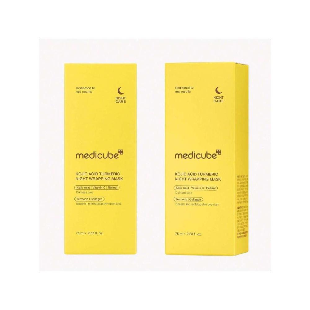 Medicube Ночная обертывающая маска с койевой кислотой и куркумой 75 мл Питает тусклую, неровную кожу гидролизованным коллагеном для сияющей кожи и упругости кожи.