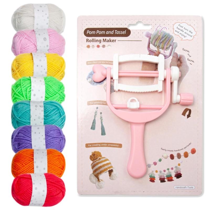 Помпоны Помпоны Кисточки Инструмент для наматывания кисточек Для пушистых шариков Бубоны Игла для плетения DIY Шерстяная пряжа Вязание крючком Вязание Ремесло