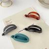 Держатель Овальной Формы Модные Аксессуары Простая Заколка для Волос Матовая Заколка-Банан Аксессуары для Волос Смола