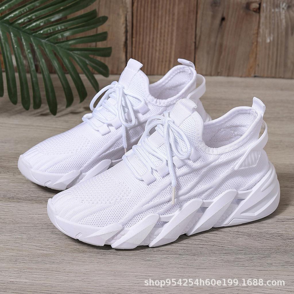 Кроссовки для бега, женская повседневная спортивная обувь с мягкой подошвой, дышащие одинарные туфли, сетчатые туфли Fly Woven Mesh, спортивная обувь