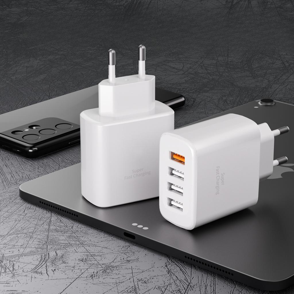 Многопортовая USB-зарядная головка для быстрой зарядки, подходит для Samsung iPhone, быстрая зарядная головка, зарядное устройство Type-C