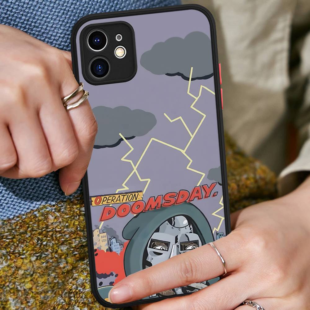 M-MF Rapper D-DOOM For IPhone 15 16 Pro Max 11 12 13 14 XS XR X Plus 16E Matte Translucent Phone Cover