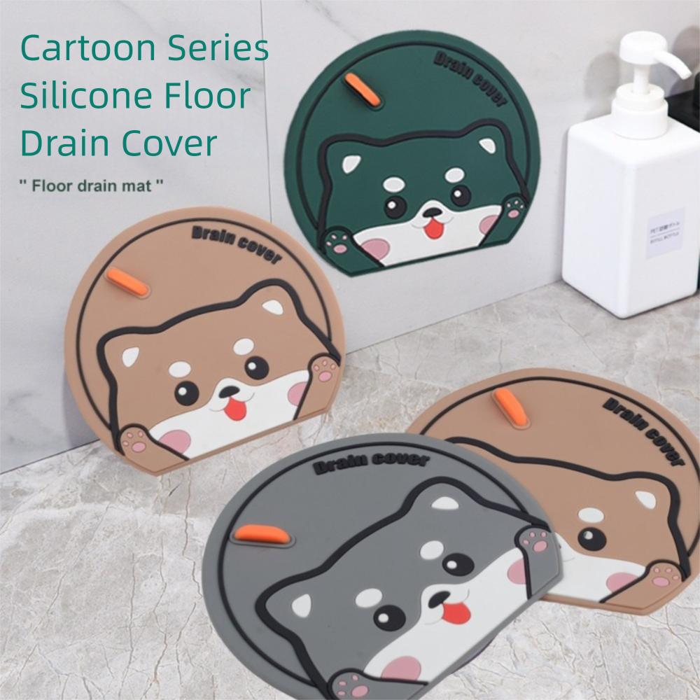 Cartoon Cat Sewer Floor Drain Cover Anti Odor Anti-blocking Sewer Sealing Silicone Mat Anti-insect Deodorant Cover