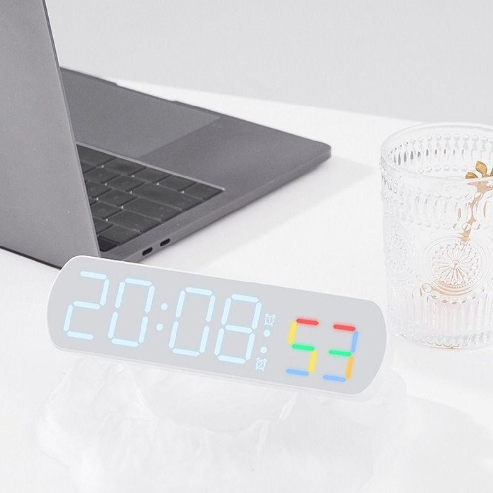 Temperature Display Digital Alarm Clock 12/24 Hour Table Clock Temperature Display Clock Home Use