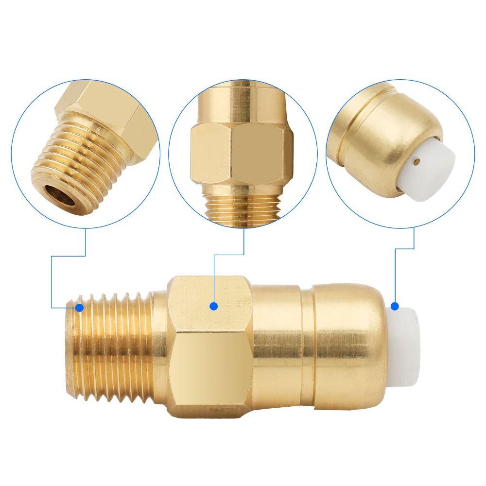 2pcs Brass Thermal Release Valve 1/4" Temperature Control Valve  Pressure Washer Pump