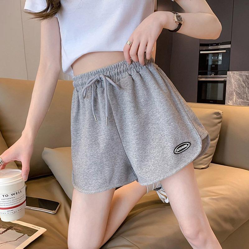 Летние спортивные шорты для отдыха, однотонные, женские, свободные, удобные, домашние, пижамные, шорты для шопинга