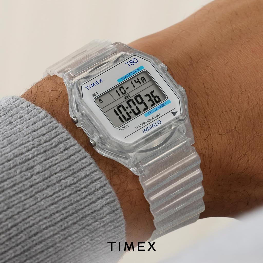 TIMEX Часы T80 Кварцевые 30М Водонепроницаемые Акриловый Прозрачный Циферблат TW2Y36400 Унисекс [TIMEX] [Оригинал]