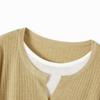 Women's Faux Two-Piece Color Block Patchwork Knitted Sweater