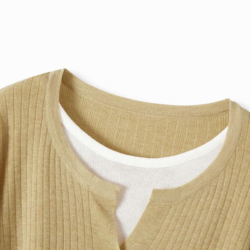 Women's Faux Two-Piece Color Block Patchwork Knitted Sweater