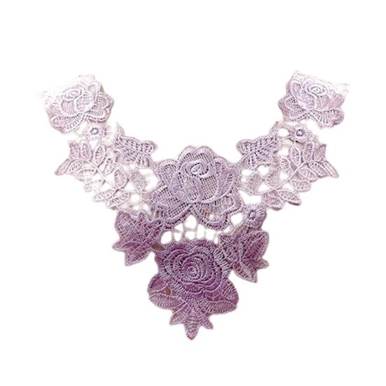 Embroidered Lace Collar for Women Trim Embroidered Applique Neckline Hollow Out Lace Collar