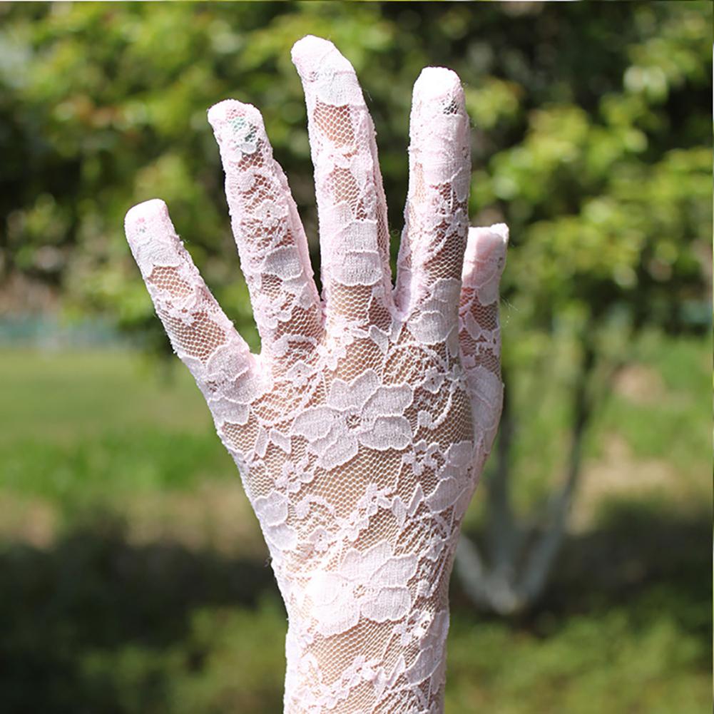 Кружевные длинные перчатки, женские элегантные ультратонкие перчатки для вождения автомобиля и мотоцикла, сексуальные черные солнцезащитные перчатки, женские эластичные сетчатые перчатки с защитой от УФ-лучей