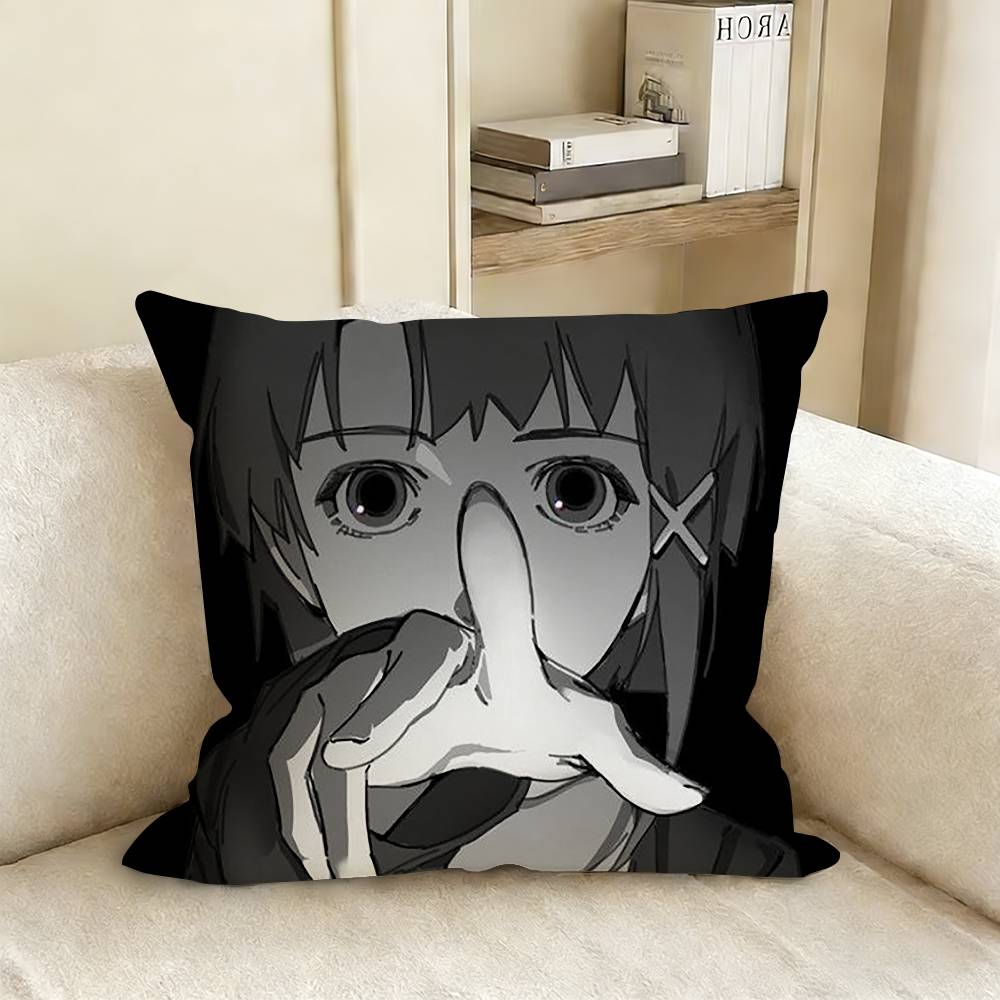 S-Serial E-Experiments L-Lain I-Iwakura Pillow Cover Sofa Cushion Cover Home Room Decoration Children Gift