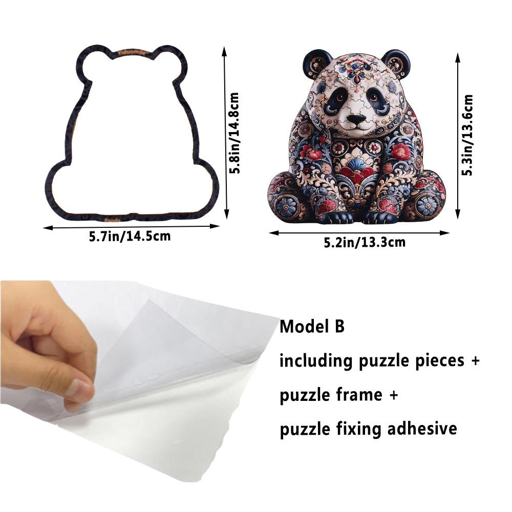 Panda Special-shaped Puzzle Wooden Irregular Puzzle for Friends and Family Gifts