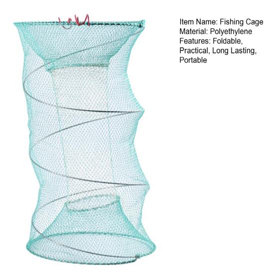 Fish Basket Mesh Shrimp Crab Trap Easy To Use Collapsible Portable Fish Cage Fishing Accessories Tool