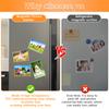12Pcs Magnetic Picture Frames 4x6 Inch Magnetic Photo Pocket with White Border Clear PVC Magnetic Photo Frame for Refrigerator