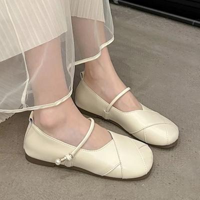 Распродажа модной женской обуви 2024 года, новые женские туфли на плоской подошве с квадратным носком, весенние, повседневные, удобные, офисные женские туфли