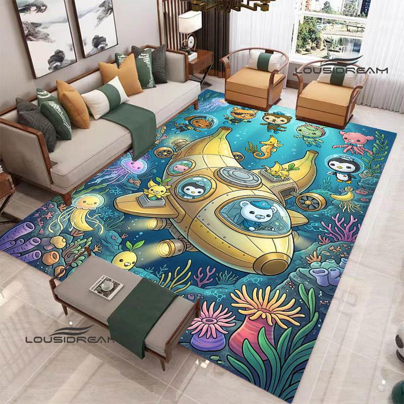 3D The-Octonauts cartoon printed carpet Living room bedroom non-slip carpets Yoga mat Outdoor carpet kawaii rug birthday gift