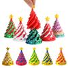 3D Printed Spiral Christmas Tree Toy Impossible Passthrough Sculpture Vortex Thread Illusion Stress Relief Kids Adults Mini Spiral Cone Fidget Toy