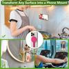 Новый 2-в-1 Держатель для телефона на присоске Силиконовый складной кронштейн для мобильного телефона Регулируемый самоклеящийся держатель для телефона