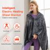 USB Heated Blanket Heated Blanket Shawl 3 Heating Level Wearable Electric Blanket Coral Velvet 9 Heated Areas for Autumn Winter