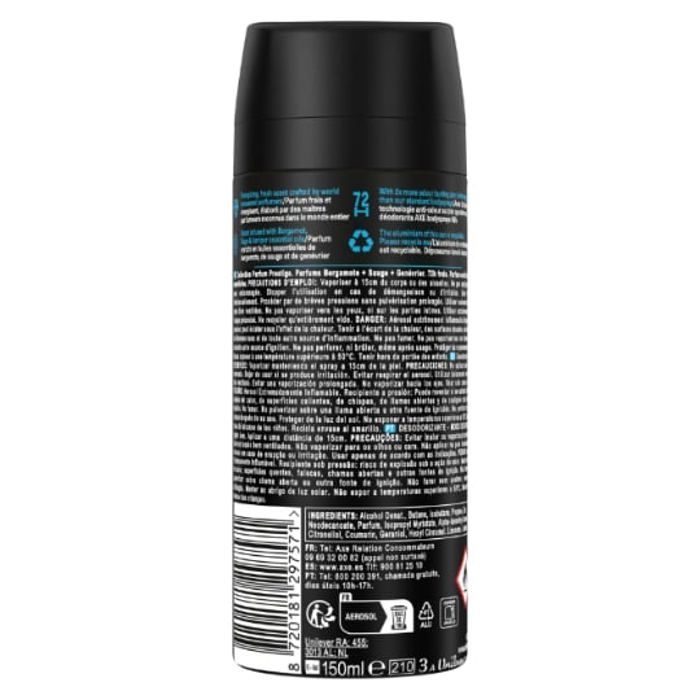 Déodorant Spray - AXE - Aqua Bergamot - 150mL - Parfum Prestige - Anti-Transpirant