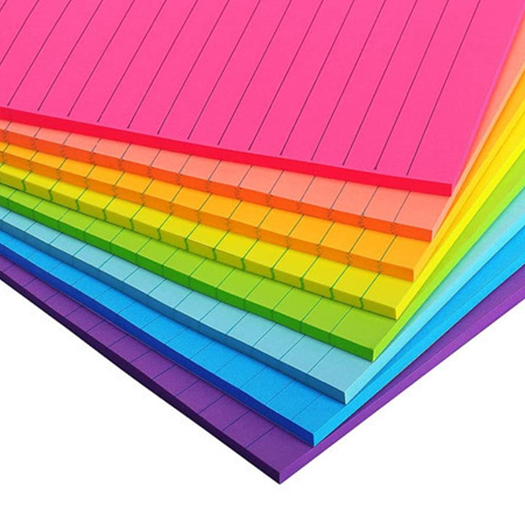 Липкие заметки 100 X 150 мм 45 блоков 6 цветов прочные самоклеящиеся блокноты для заметок