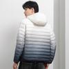 Tri-polar Men's Gradient Hooded Lightweight Down Jacket TP9128