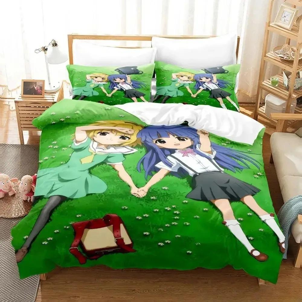 Набор постельного белья Higurashi When They Cry Пододеяльник Наволочка для Мальчиков Взрослых Девочки Украшение Спальни Односпальный/Двуспальный/Queen Size Подарок
