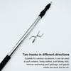 Stainless Steel Telescopic Capture Pole with Pickup Hook Curtain Puller Clothes Dryer Fishing Net Puller Portable Truck Cargo Grabber