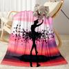 Dreamy Ballerina Flannel Blanket - Soft and Comfortable, Suitable for Sofas, Beds, Offices, Travel, and All Seasons, Making It A Perfect Holiday Gift.