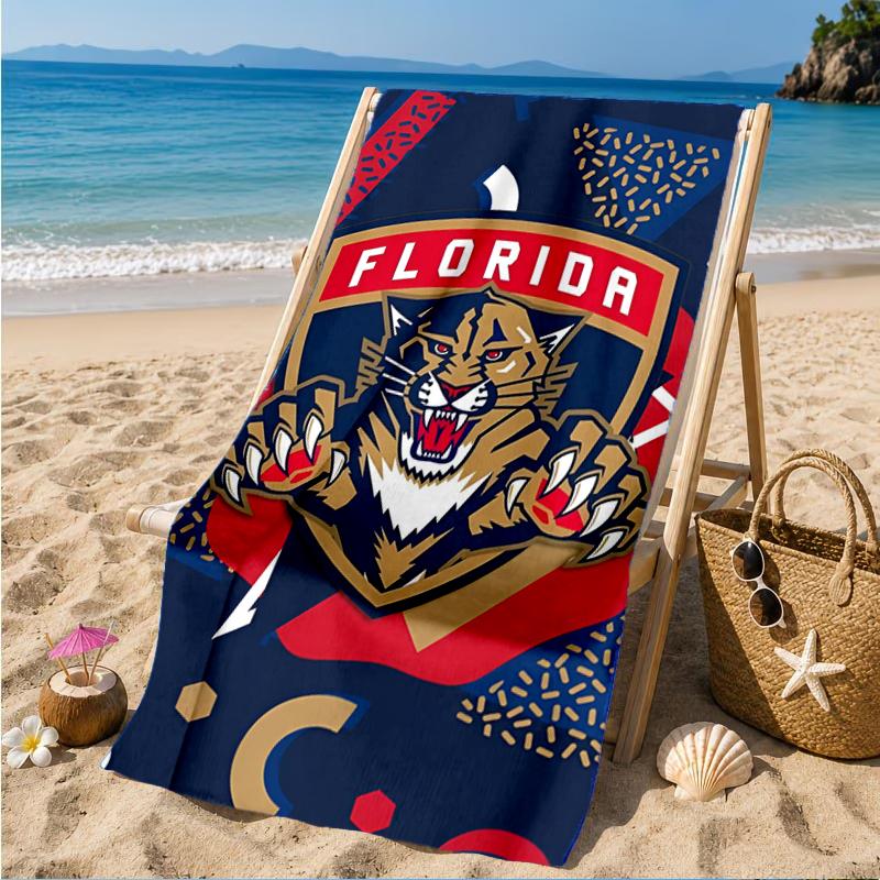 Panthers Team Spirit Beach Towel, Super Soft Microfiber, Perfect Gift for Her/Him, Birthday, for Pool, Beach, Travel, Decor Beach Party