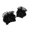 1 Pair Detachable Wrist Cuffs Sweet Floral Ruffled Elastic Hand Sleeve Black White Fake Cuffs Wristband Accessories
