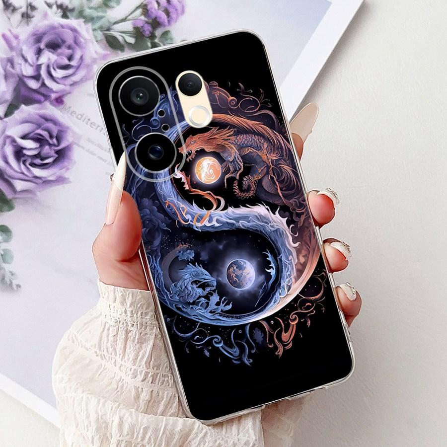 Back Cover For Vivo X200 FE Cases flower Painted Silicone Cover Cases For Vivo S30 Pro Mini X200FE Soft Funda Cool Bumper Coque