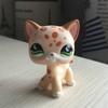 LPS CAT настоящий Littlest pet shop, милые игрушки, фигурка, редкая стоячая короткошерстная кошка, оригинал #852, коричневый, пятнистый, леопардовый, котенок, лунные глаза