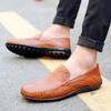 Casual Leather Shoes Men's Soft Bottom Non-slip Loafer Lazy Shoes Driving Shoes Middle-aged and Elderly Dad Shoes