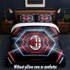 AC Milan Design Bed Bedding Set 1 Duvet Cover + 2 Pillowcases Soft Breathable Household Bed Linens