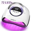 LED Nail Lamp 72 LEDs Nail Dryer with 4 Timer Settings Professional UV Light Cabin for Nail Polish Manicure Lamp Nail Salon