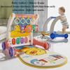 2 In 1 Newborn Baby Walker Fitness Frame with Music & Light Early Education Baby Trolly Fitness Rack Pedal Piano Toy for Infant