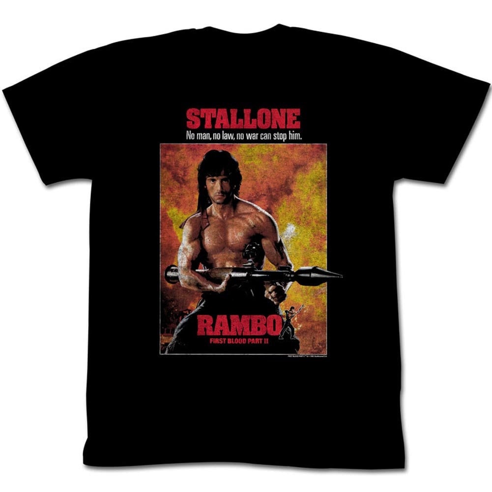 Rambo Part II Black Adult T-Shirt