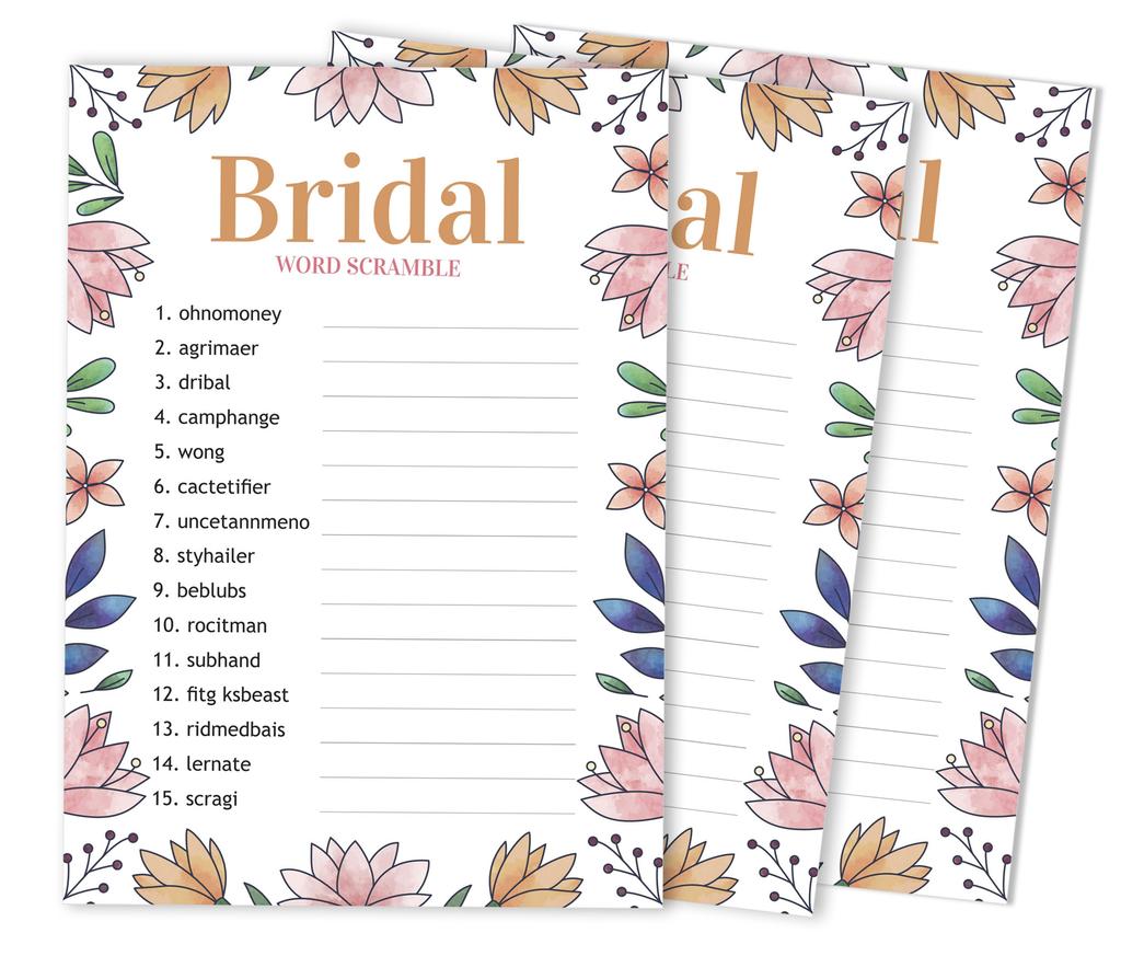 Inkdotpot Свадебный душ, девичник, вечеринка, пустые квадраты, заполнение, идеи подарков