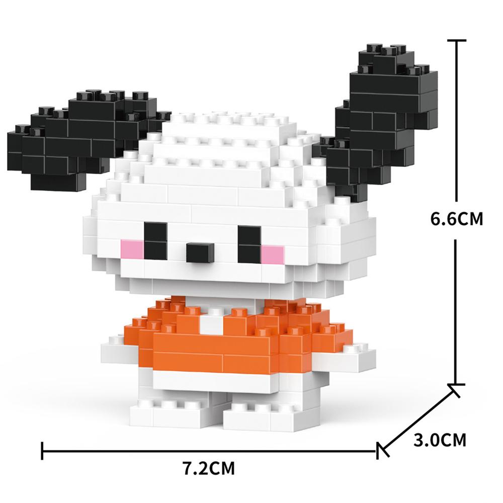 Cartoon Anime Blocks Kuromi My Melody Cinnamoroll Mouse Building Blocks Doll Toy Kids Birthday Gift