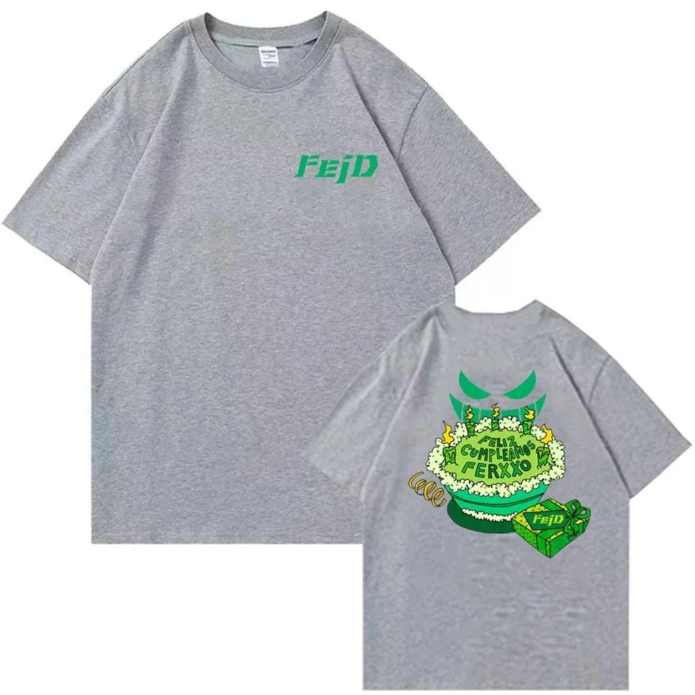 FELIZ CUMPLEANOS Ferxxo 2024 Tour T Shirt Women Men Feliz Feid T-Shirt Cotton Hip Hop Feid Nitro Jam Tour T Shirts Streetwear