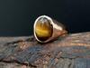Tiger Eye Gemstone Ring, 925 Sterling Silver, Mens Ring, Rose Gold Ring, Wedding Ring, Anniversary Ring