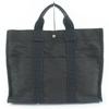 Excellent Handbag Her Line MM Serie Metal Canvas Tote Bag Gray Women Used