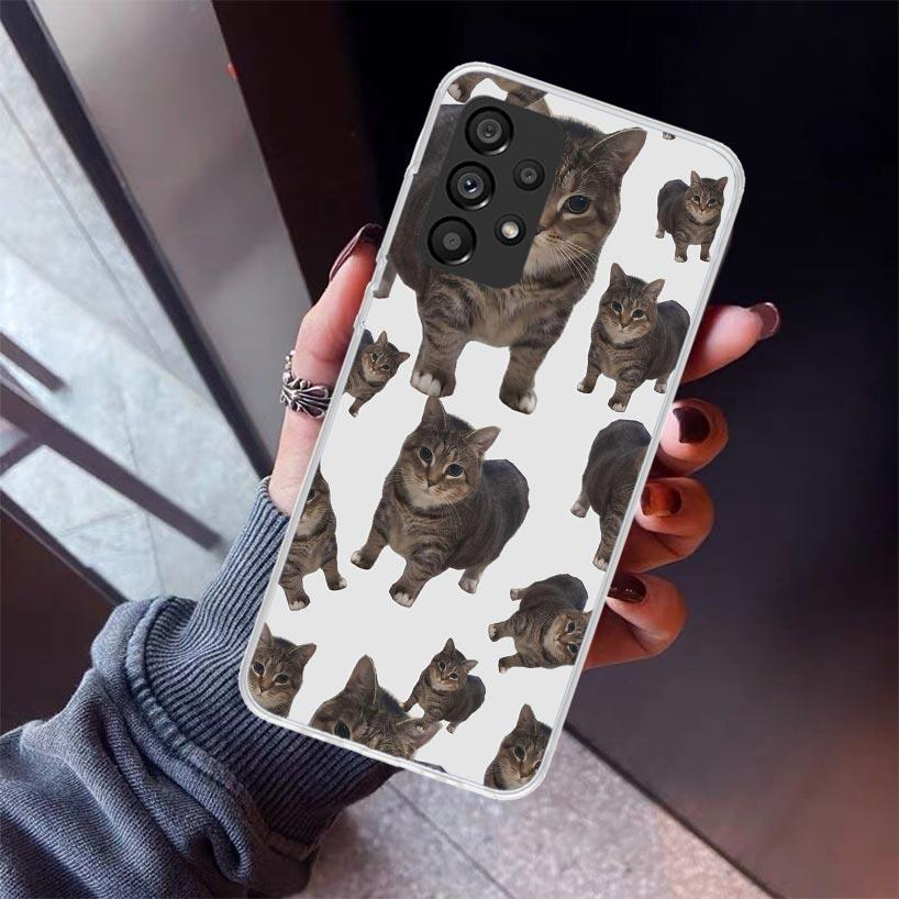 Чехол для телефона с мемами "Плачущий кот" для Samsung Galaxy A52 A51 A50S A32 A22 A12 A02S A72 A71 A31 A70 A30S Note 20 Ultra 10 Plus S10 Gala